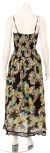Spaghetti Strapped Butterfly Print Summer Dress in Black back